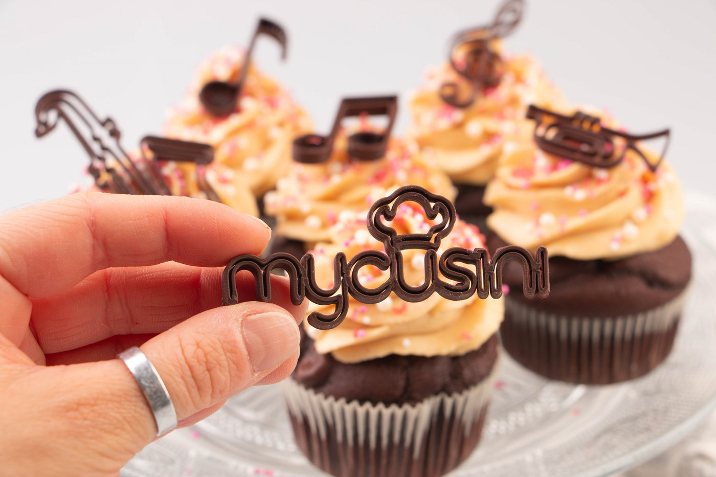 Schokoladen Logo Firmenevent Cupcakes