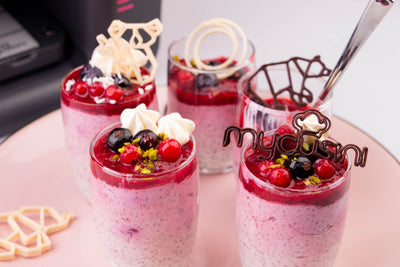 Chia pudding with berries